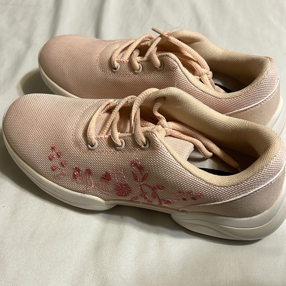 Shein pink floral shoes